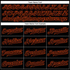Custom Black Black-Orange Sports Pants photo 3