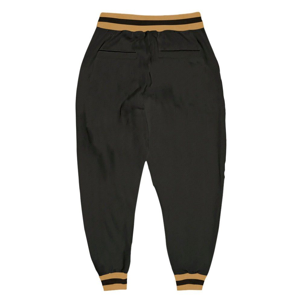 Custom Black Black-Old Gold Sports Pants photo 2