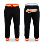 Custom Black Orange-White Sports Pants