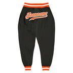 Custom Black Orange-White Sports Pants photo 1