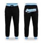 Custom Black Light Blue-White Sports Pants
