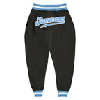 Custom Black Light Blue-White Sports Pants photo 1