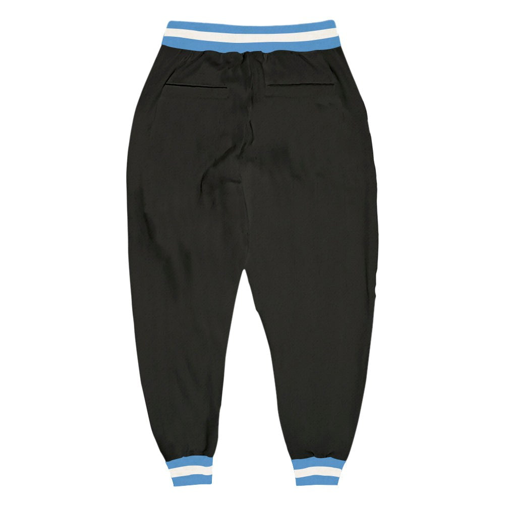 Custom Black Light Blue-White Sports Pants photo 2