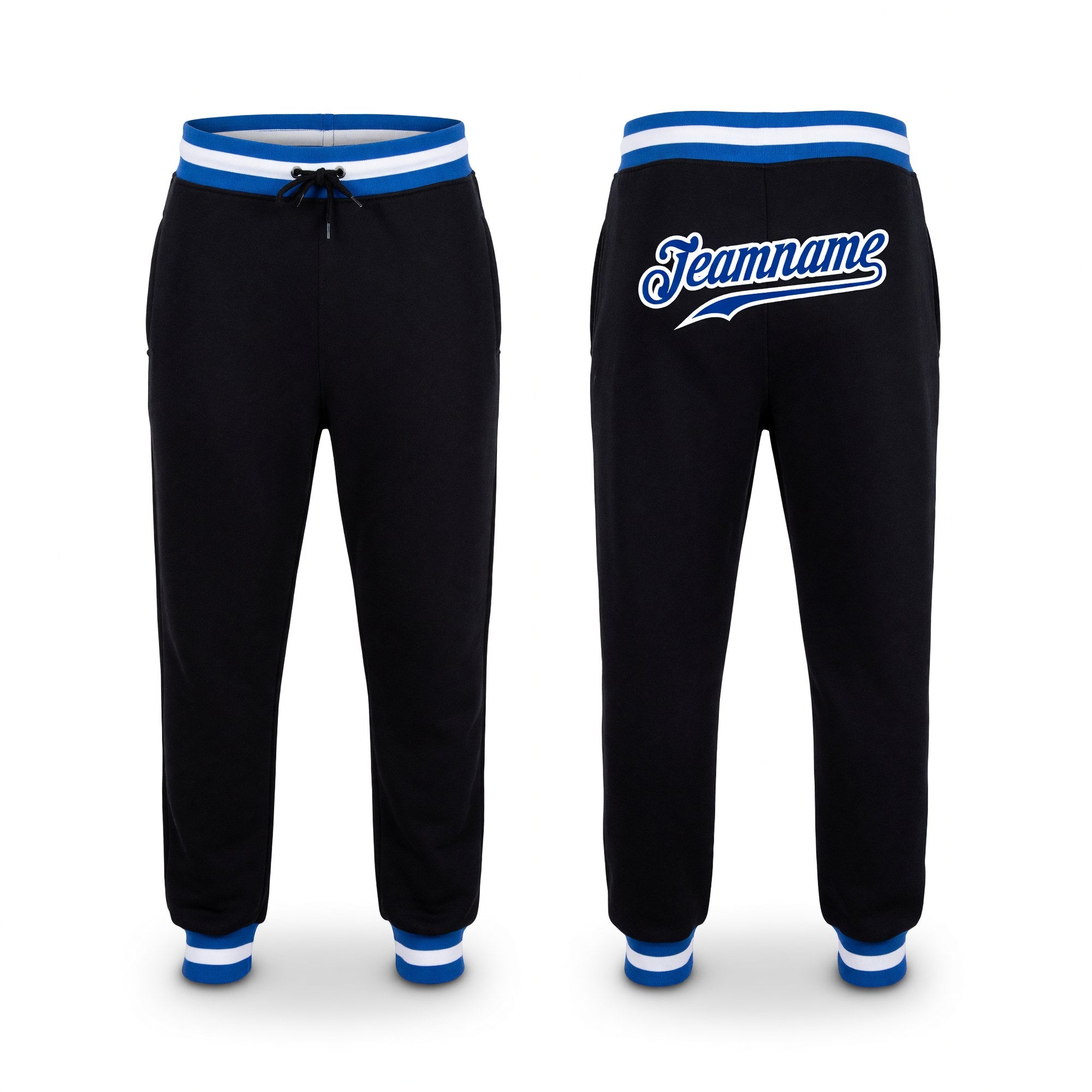 Custom Black Royal-White Sports Pants