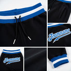 Custom Black Royal-White Sports Pants detail