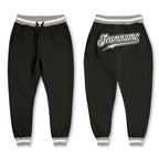 Custom Black White-Gray Sports Pants