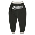 Custom Black White-Gray Sports Pants photo 1