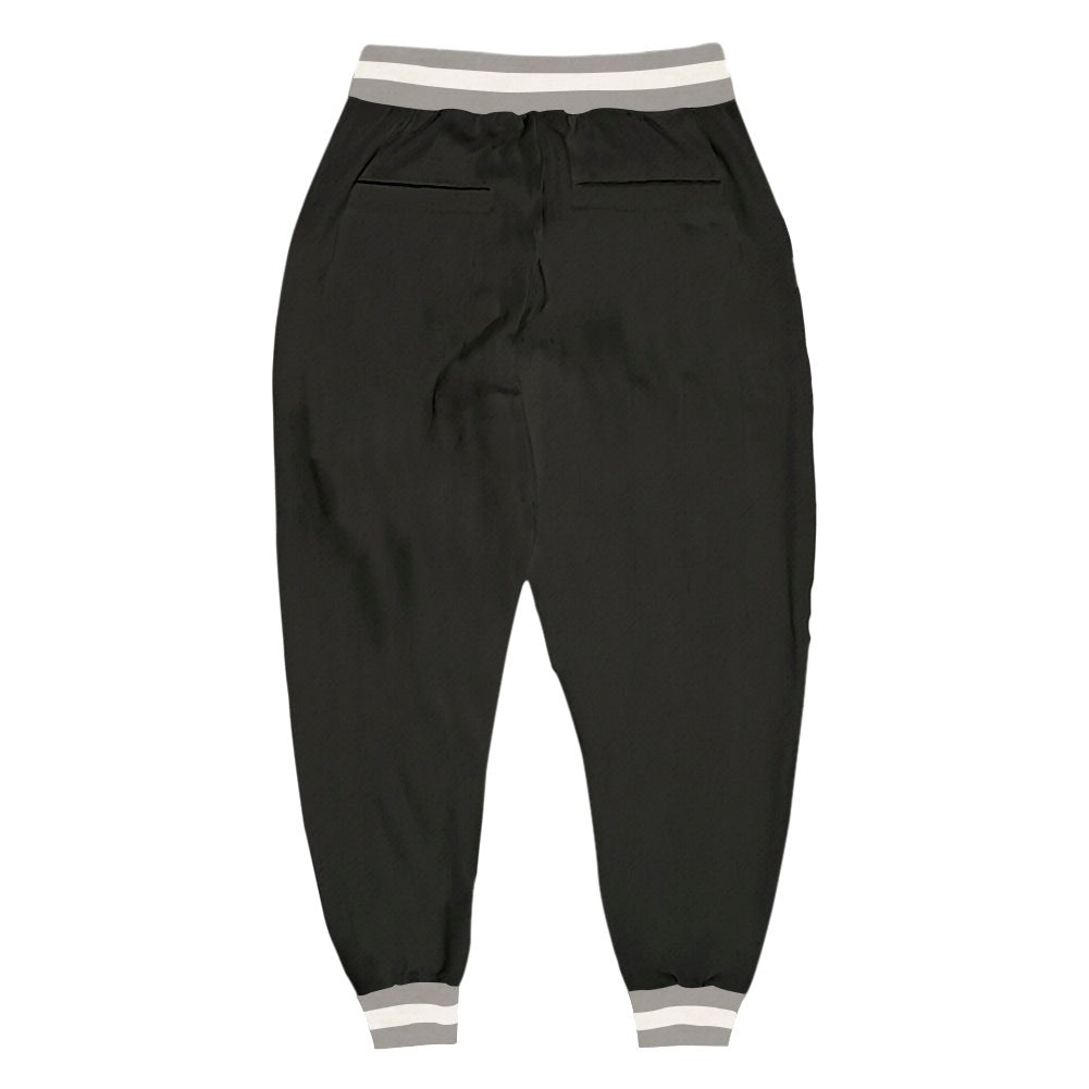 Custom Black White-Gray Sports Pants photo 3
