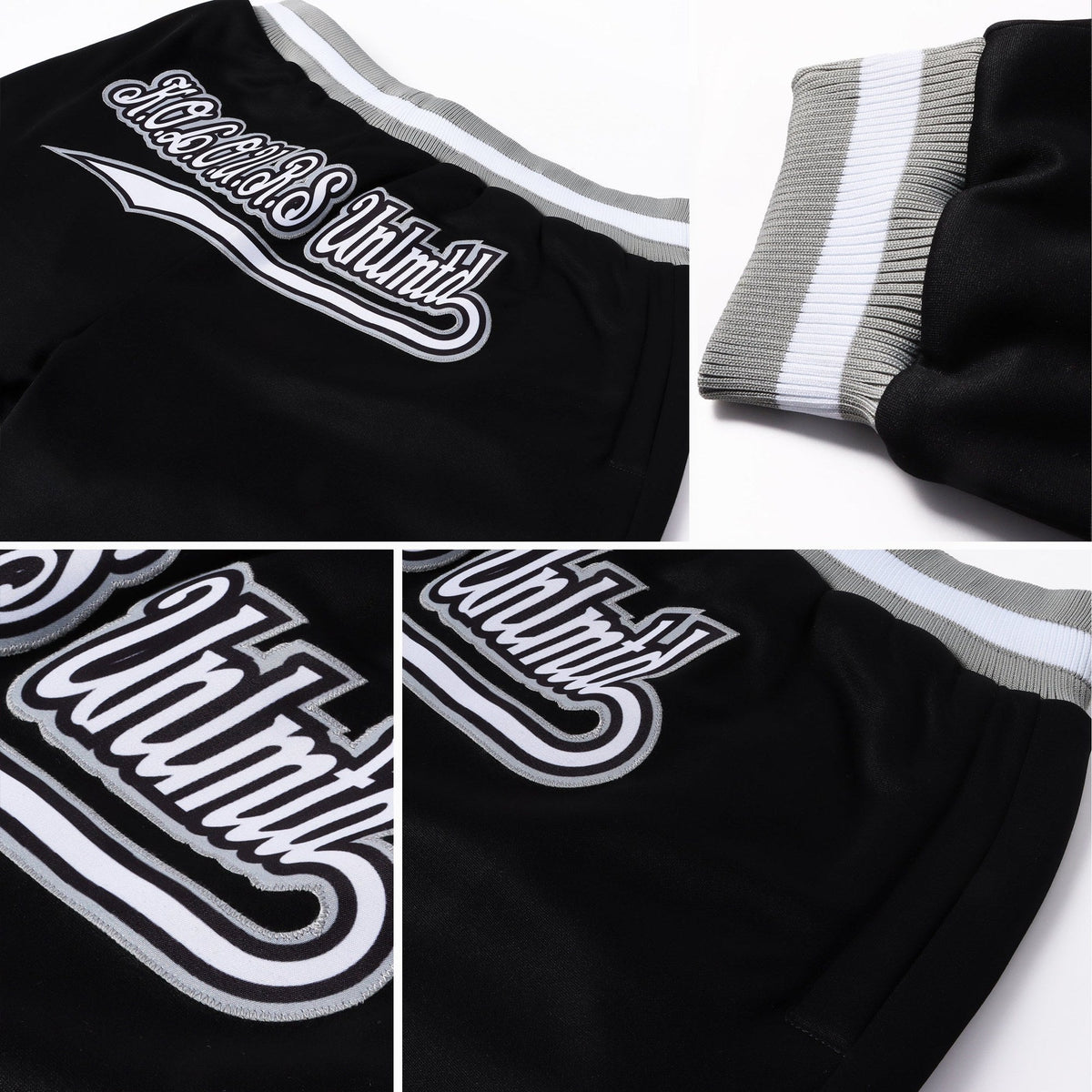 Custom Black White-Gray Sports Pants photo 5
