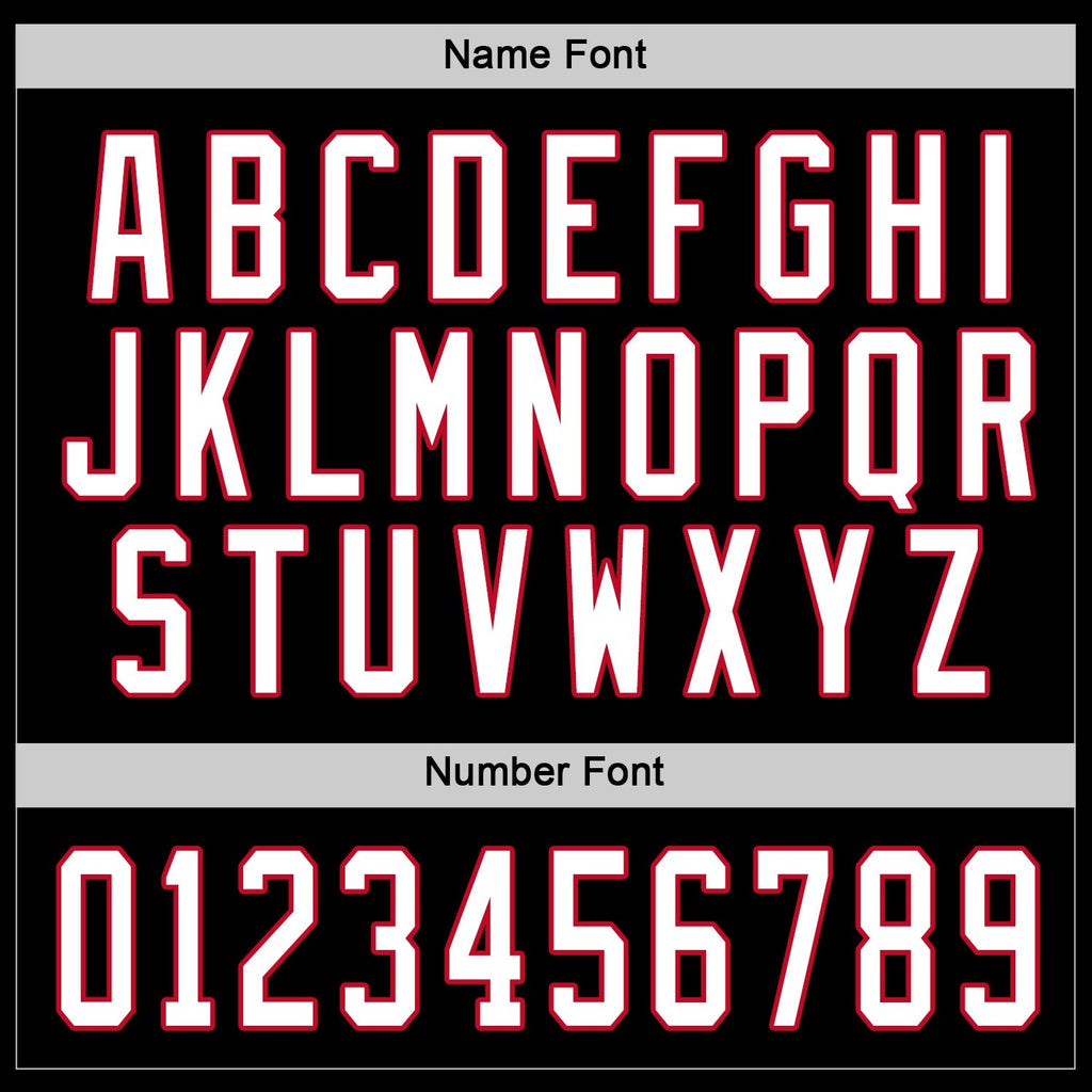 Custom Black White-Red Hockey Jersey photo 2