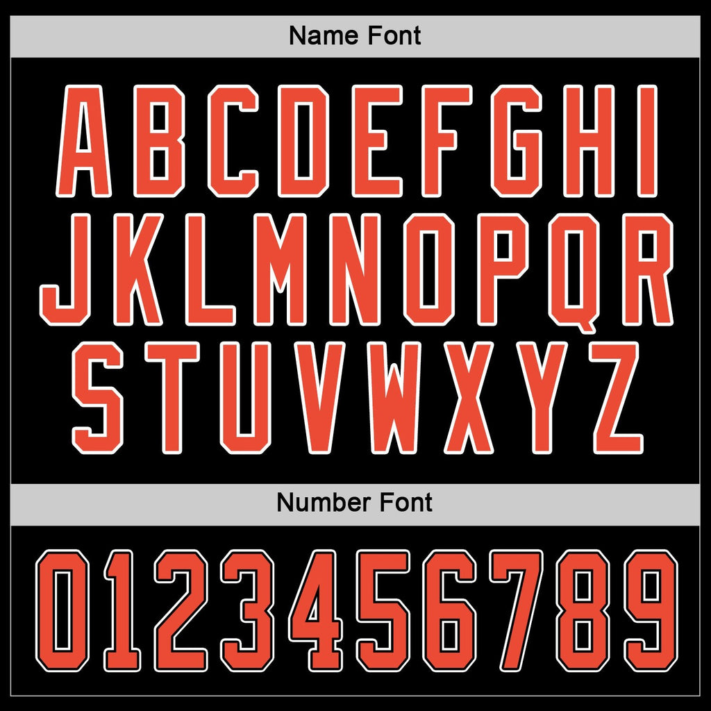 Custom Black Orange-White Hockey Jersey photo 2