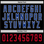 Custom Black Royal-Red Hockey Jersey photo 2