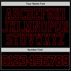 Custom Stitched Black Black-Red Sports Pullover Sweatshirt Hoodie photo 3