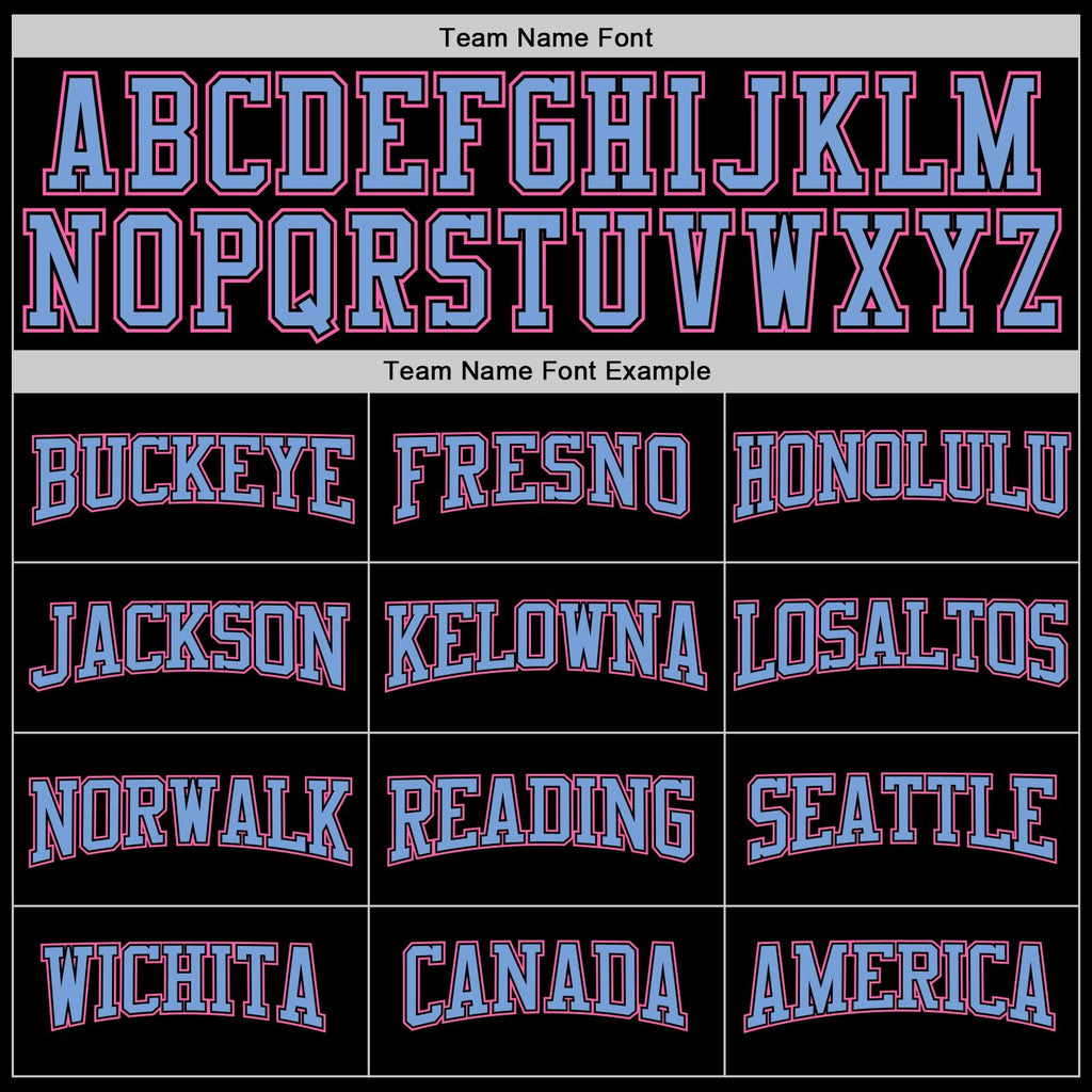 Custom Stitched Black White Pinstripe Pink-Light Blue Sports Pullover Sweatshirt Hoodie photo 3