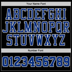 Custom Stitched Black White Pinstripe Royal-White Sports Pullover Sweatshirt Hoodie photo 2
