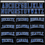 Custom Stitched Black White Pinstripe Royal-White Sports Pullover Sweatshirt Hoodie photo 3