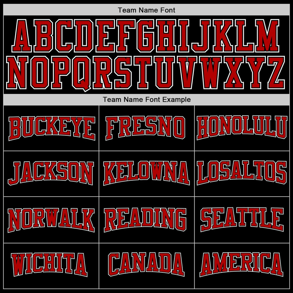 Custom Stitched Black Red Pinstripe Red-White Sports Pullover Sweatshirt Hoodie photo 3
