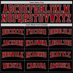 Custom Stitched Black Red Pinstripe Red-White Sports Pullover Sweatshirt Hoodie photo 3