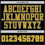 Custom Stitched Black Gold Pinstripe Gold-White Sports Pullover Sweatshirt Hoodie photo 2