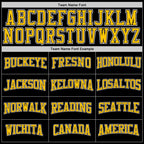 Custom Stitched Black Gold Pinstripe Gold-White Sports Pullover Sweatshirt Hoodie photo 3