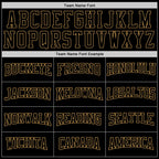 Custom Stitched Black Old Gold Pinstripe Black-Old Gold Sports Pullover Sweatshirt Hoodie photo 3