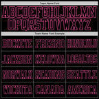 Custom Black Black-Pink Mesh Authentic Football Jersey photo 2
