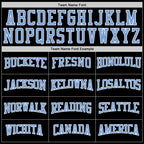 Custom Stitched Black Light Blue-White Sports Pullover Sweatshirt Hoodie photo 2