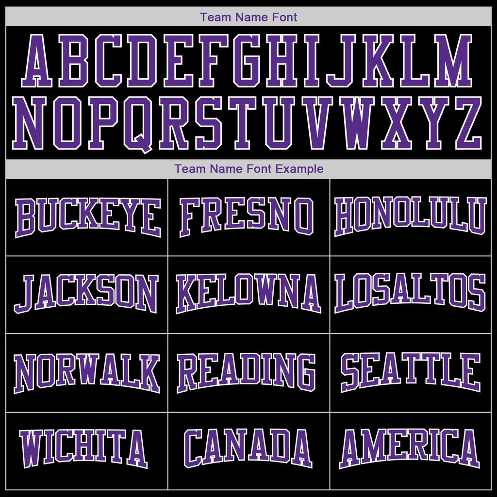 Custom Stitched Black Purple-White Sports Pullover Sweatshirt Hoodie photo 2