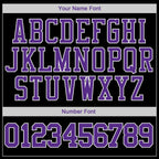 Custom Stitched Black Purple-White Sports Pullover Sweatshirt Hoodie photo 3