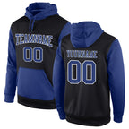 Custom Stitched Black Royal-White Sports Pullover Sweatshirt Hoodie