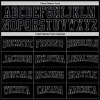 Custom Stitched Black Black-Gray Sports Pullover Sweatshirt Hoodie photo 2