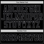 Custom Stitched Black Black-Gray Sports Pullover Sweatshirt Hoodie photo 3
