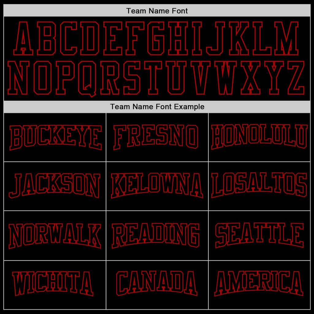 Custom Stitched Black Black-Red Sports Pullover Sweatshirt Hoodie photo 2