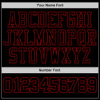 Custom Stitched Black Black-Red Sports Pullover Sweatshirt Hoodie photo 3