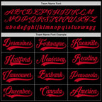 Custom Black Red Hockey Jersey photo 3