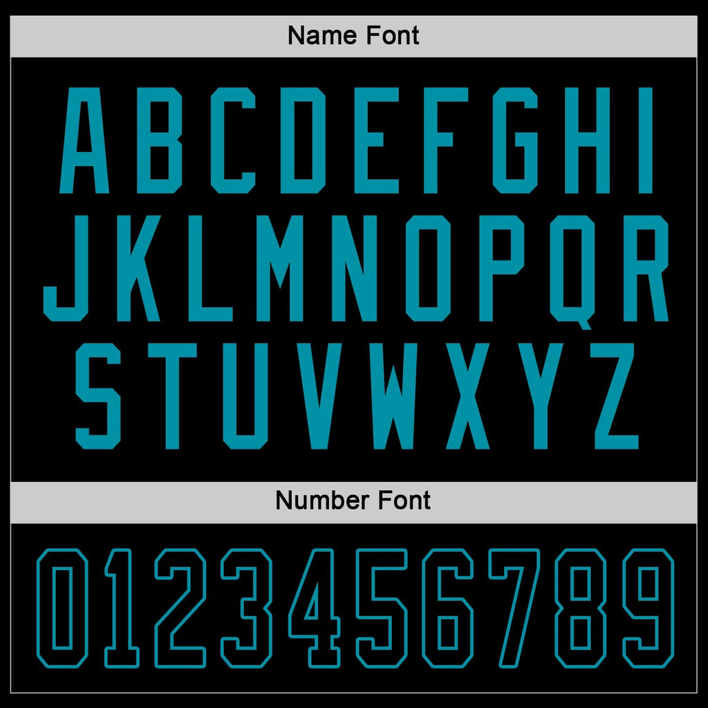Custom Black Black-Teal Hockey Jersey photo 2