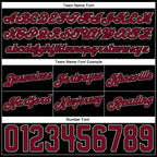 Custom Black Maroon-Cream Authentic Throwback Basketball Shorts photo 2