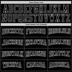 Custom Stitched Black Black-White Sports Pullover Sweatshirt Hoodie photo 3