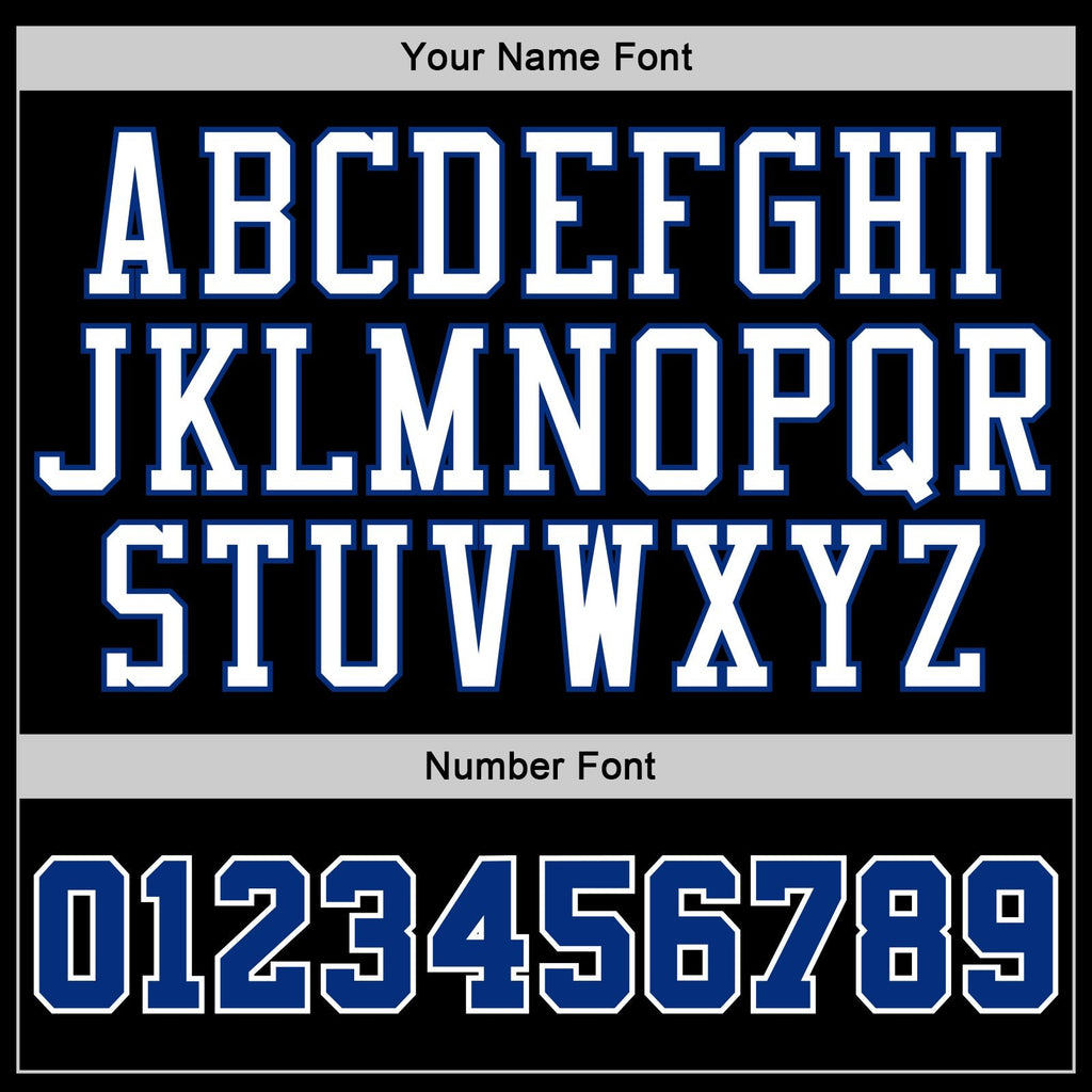 Custom Stitched Black Royal-White Sports Pullover Sweatshirt Hoodie photo 2