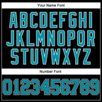 Custom Black Teal-White Authentic Throwback Basketball Jersey photo 3