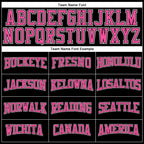 Custom Black Pink-White Authentic Throwback Basketball Jersey photo 2
