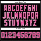 Custom Black Pink-White Authentic Throwback Basketball Jersey photo 3