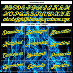 Custom Black Gold-Aqua 3D Pattern Design Flame Performance T-Shirt photo 2