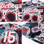 Custom Black White-Red 3D Skull Fashion Performance T-Shirt photo 4