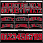 Custom Black Red Pinstripe Red-White Authentic Basketball Shorts photo 2