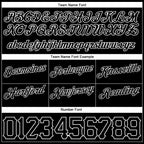 Custom Black White Pinstripe Black-White Authentic Basketball Shorts photo 2