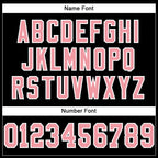 Custom Black Medium Pink-White Mesh Authentic Football Jersey photo 3