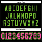 Custom Black Pink-Neon Green Mesh Authentic Football Jersey photo 3