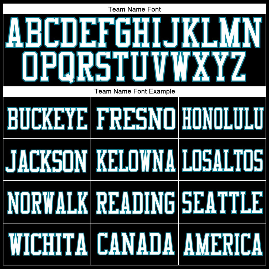 Custom Black White-Teal Mesh Authentic Football Jersey photo 2