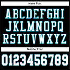 Custom Black White-Teal Mesh Authentic Football Jersey photo 3